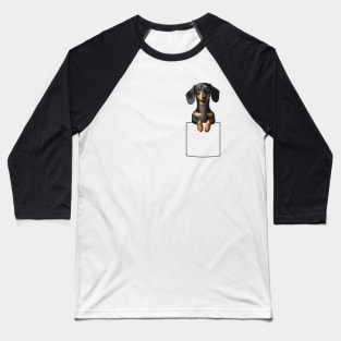 Dachshund Wiener Dog In Pocket Love Baseball T-Shirt